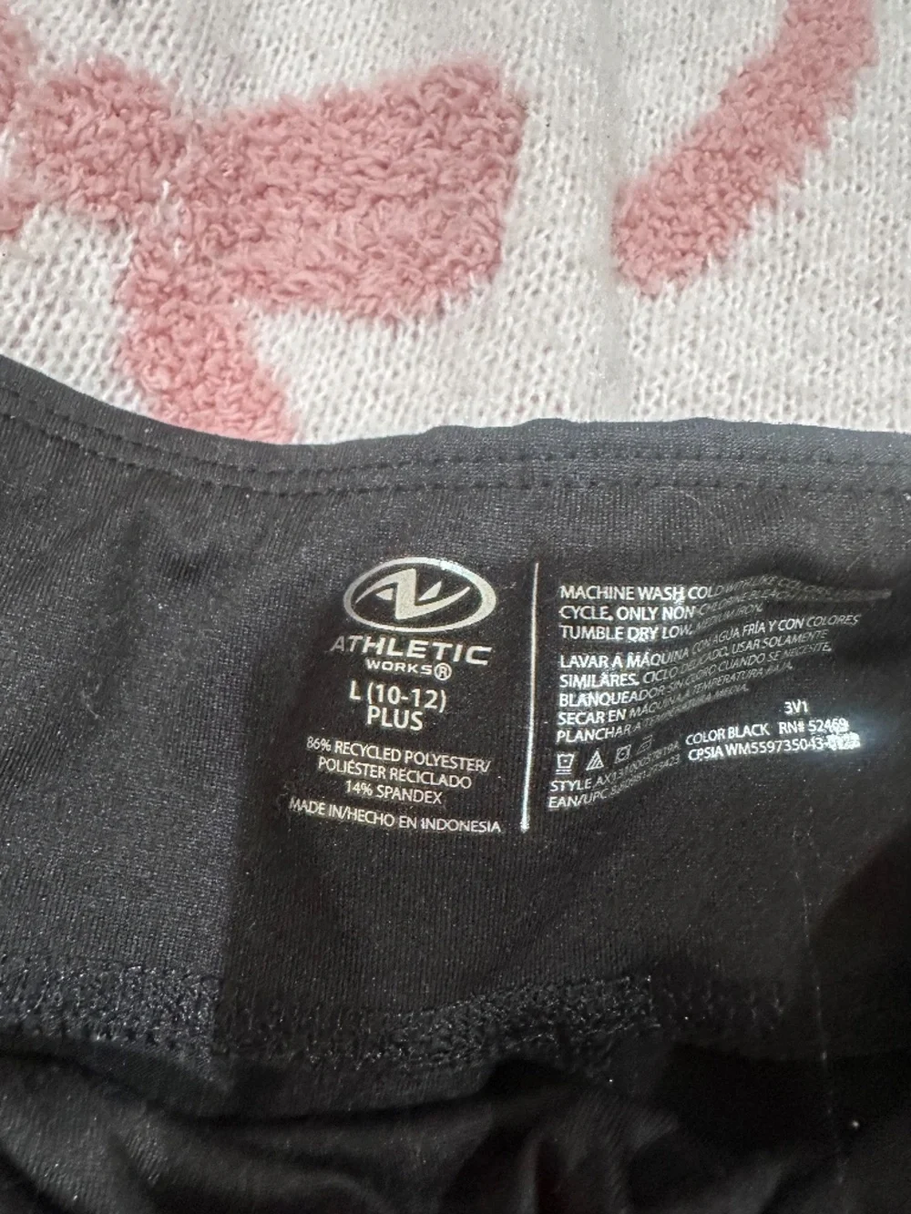 Athletic Works Girls Black Leggings